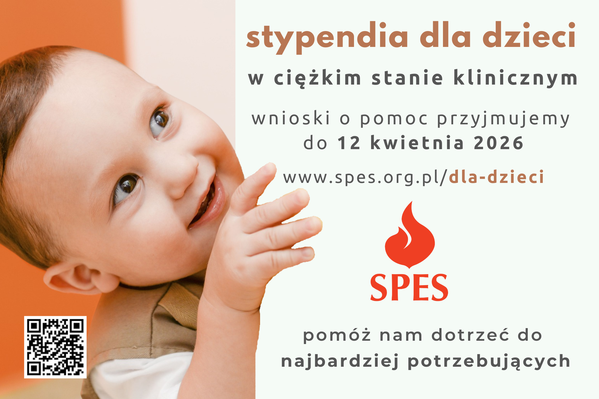 Grafika promocyjna Stowarzyszenia SPES dla programu wsparcia dzieci w&nbsp;ciężkim stanie klinicznym