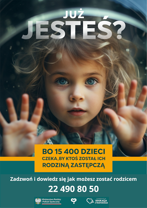 Banner z numerem infolinii kampanii "Już jesteś?