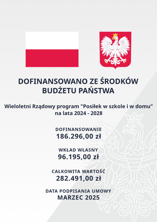 Plansza informacyjna - flaga, herb nazwa programu oraz źródło finansowania wraz z kwotami zgodnie z artykułem. Plansza informacyjna - flaga, herb nazwa programu oraz źródło finansowania wraz z kwotami zgodnie z artykułem.